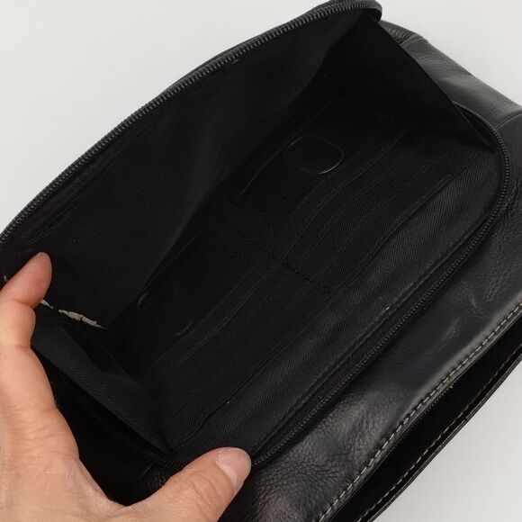 𝅺FOSSIL Small Leather Crossbody Black Turn Lock Closure - Picture 7 of 12